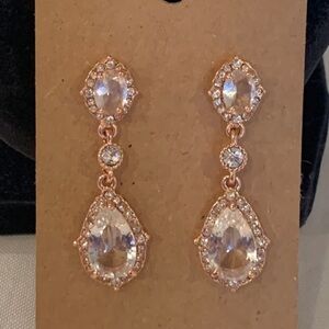 💐5/25 elegant victorian dangle drop rhinestone crystal statement earrings